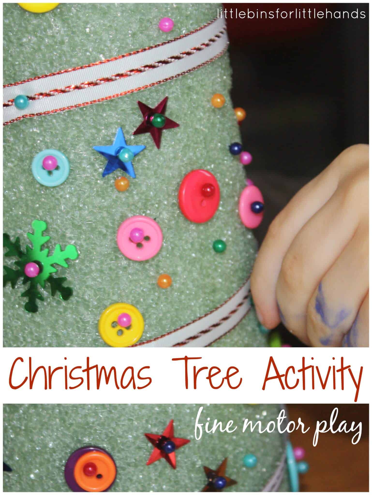 Christmas Fine Motor Tree Decorating Activity