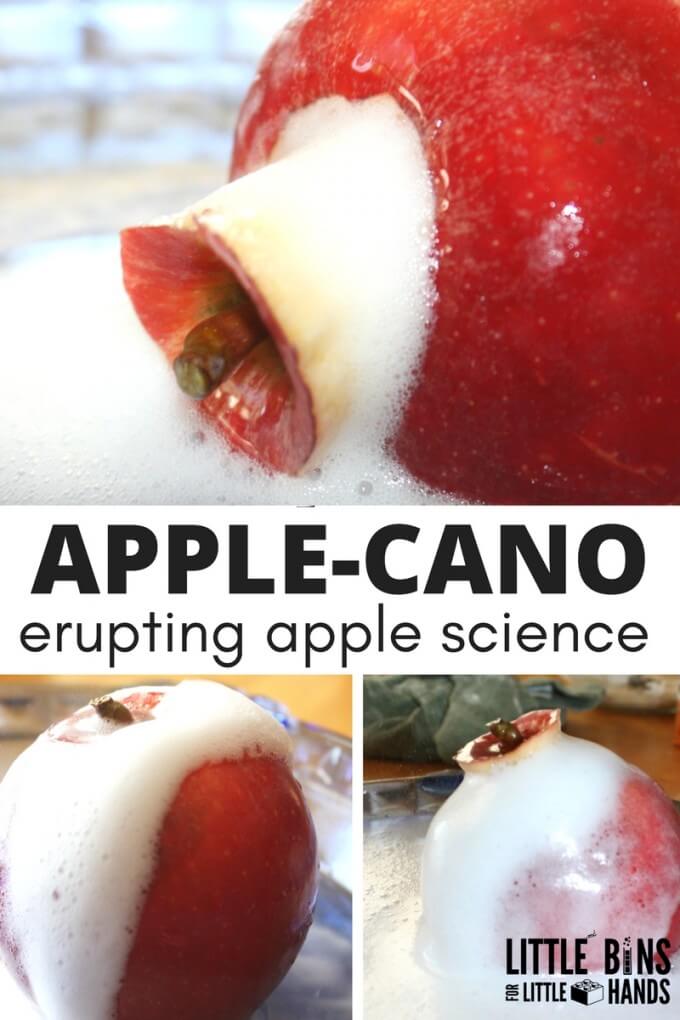 jabłkowy wulkan, eksperymenty dla dzieci