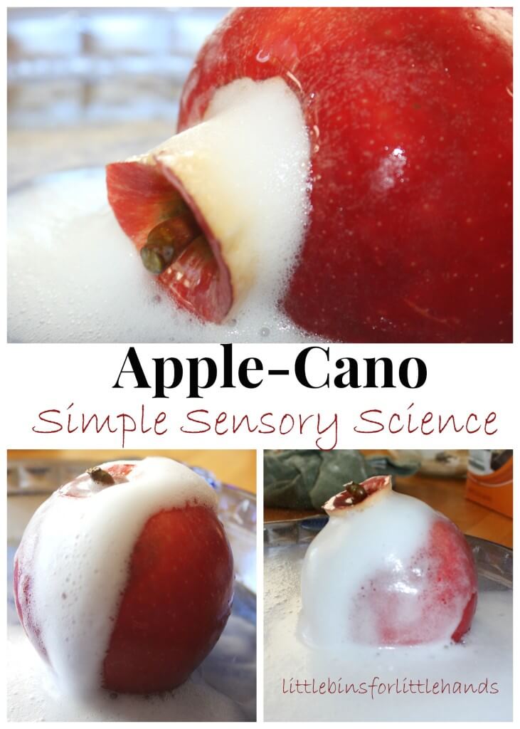 Erupting Apple Science Fizzy Sensory Play