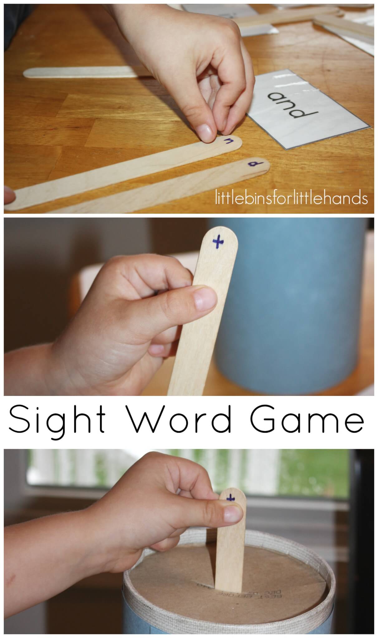 sight  sticks word activity Game Sight Word