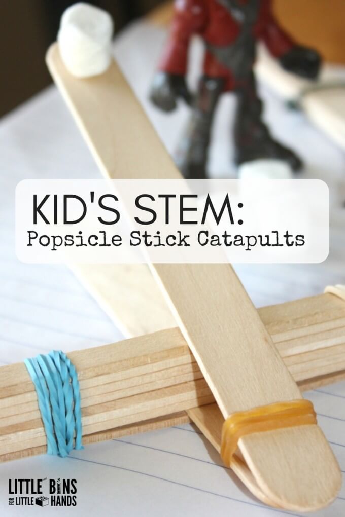 Popsicle Stick Catapults for Kids STEM Activities