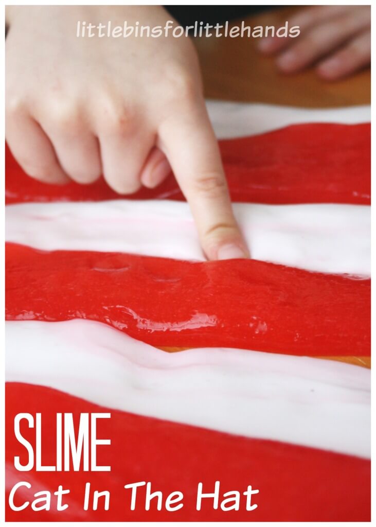 Cat In The Hat Slime 10 Dr. Seuss Activities for Preschoolers These fun Dr. Seuss Activities for preschoolers are a great way to celebrate Dr. Seuss' birthday.  Dr. Seuss day is March 2 ...so have some fun with these Dr. Seuss activities.