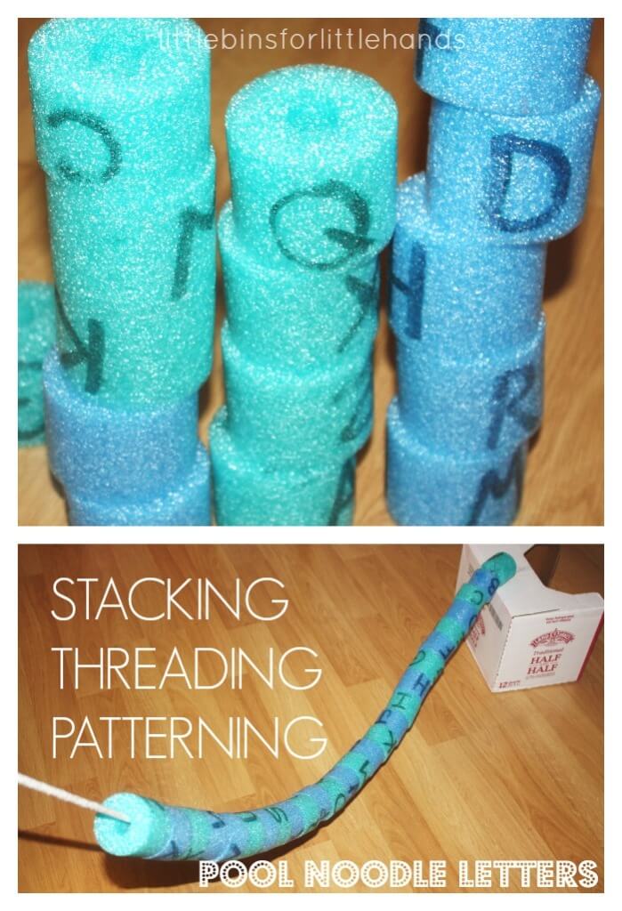 Pool Noodle Letters for Early Learning Alphabet Activities