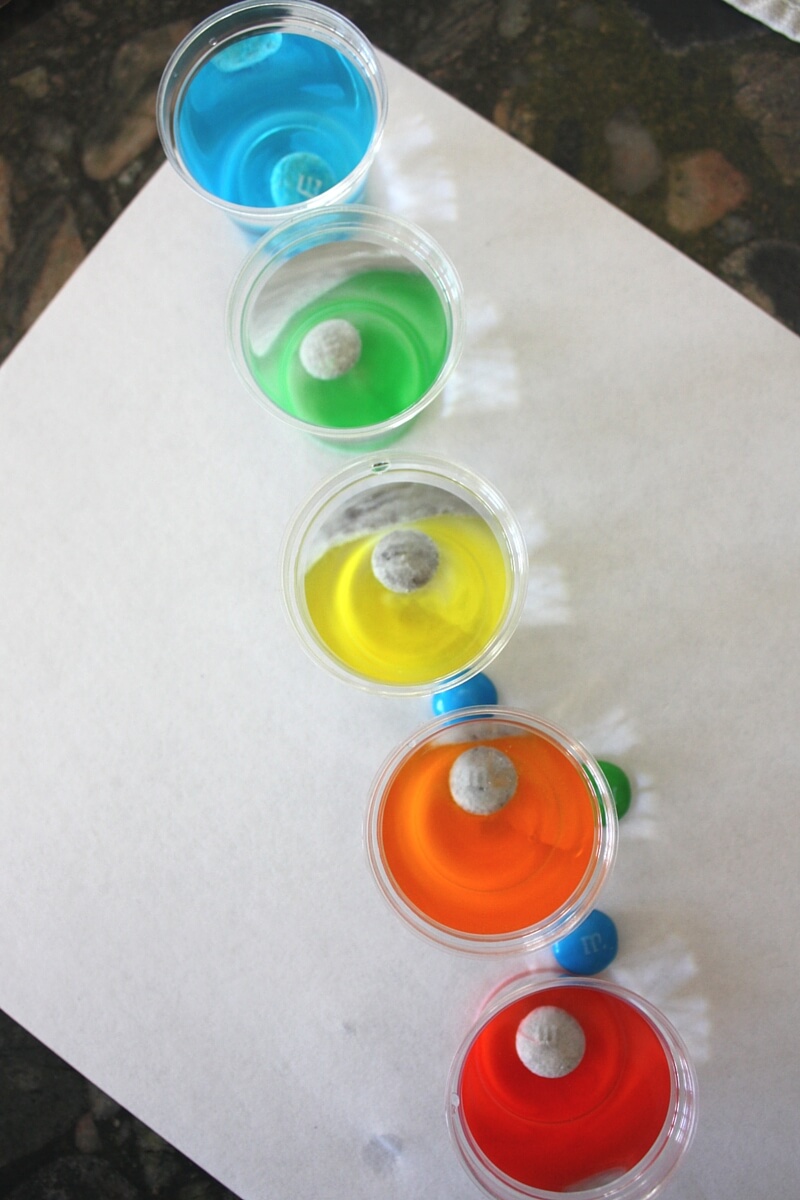 Floating M M&M Candy Experiment Science Activity