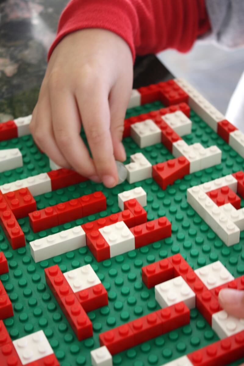 Christmas Marble Maze LEGO STEM Activity for Kids