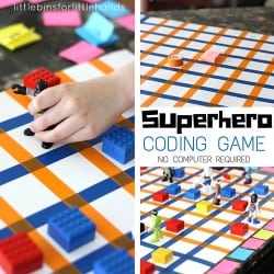 Superhero coding game for kids STEM