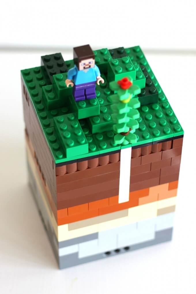 LEGO soil layers with minecraft activity
