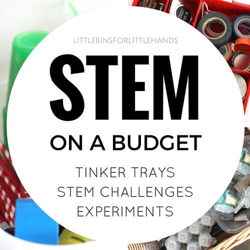Inexpensive STEM challenges, tinker trays, and experiments