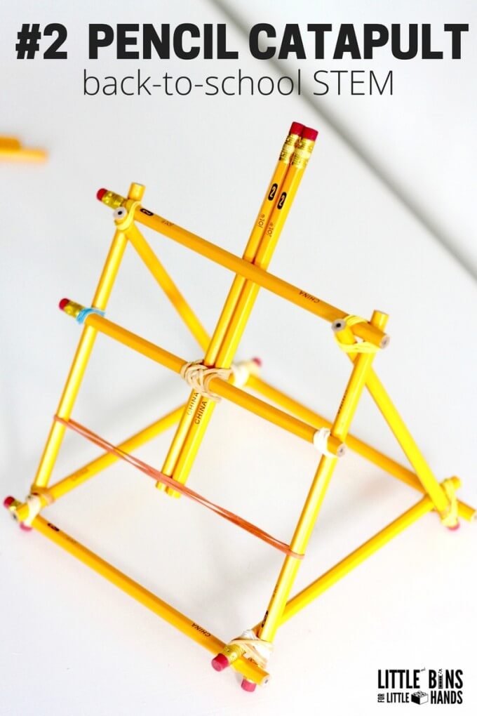 Number 2 Pencil Catapult back To School STEM Activity