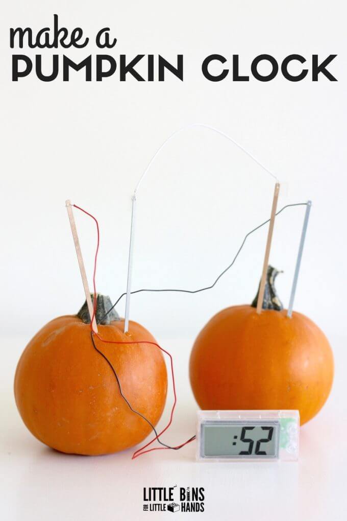 Pumpkin STEM Project with Potato Clock Kit Science Experiment