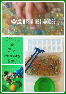 water beads search and find sensory play