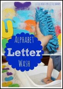 alphabet letter wash sensory activity