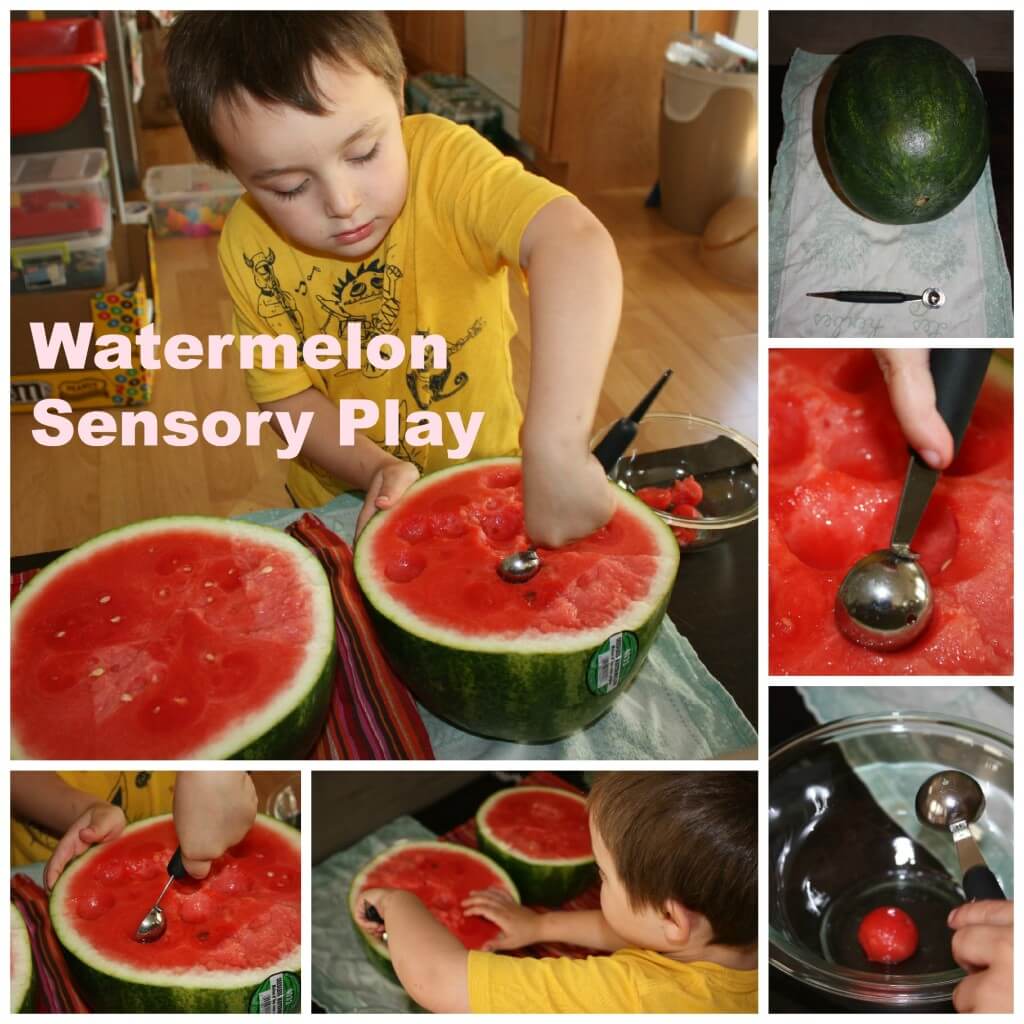 watermelon sensory play