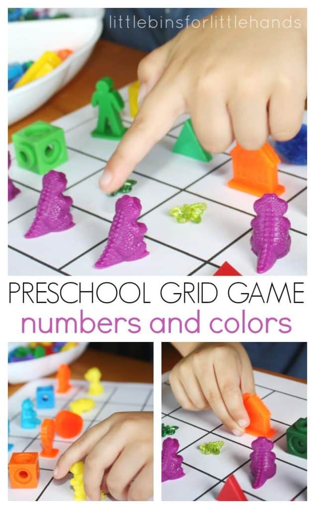 Colors Grid Game Math Game Preschool Games
