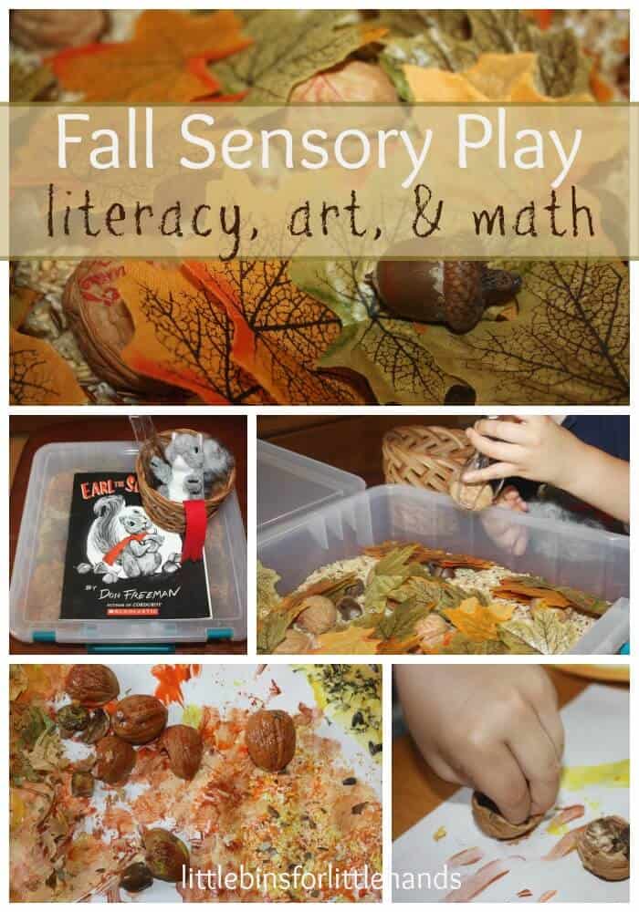Earl Squirrel Fall Sensory Bin Play Book & Bin Series