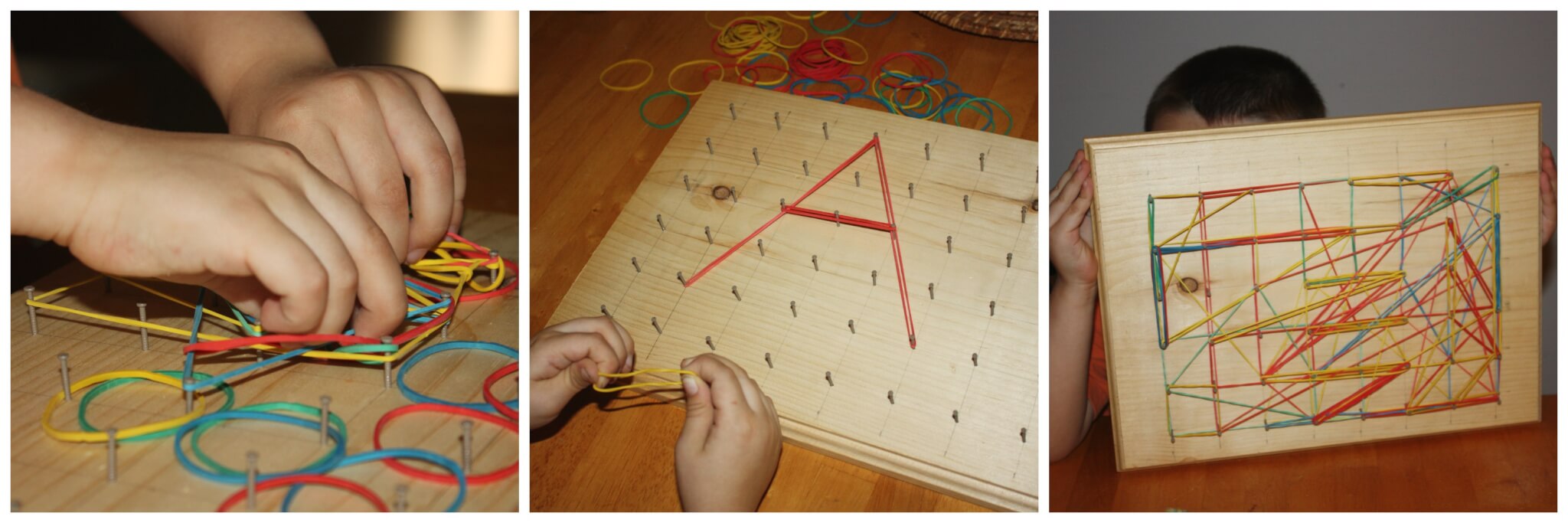 Plastic Nail Plate Mathematics Nailboard Geoboard for Kids Educational Toys 