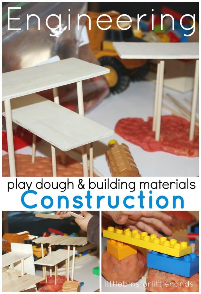 Building Activity Engineering with Play Dough And Loose Parts