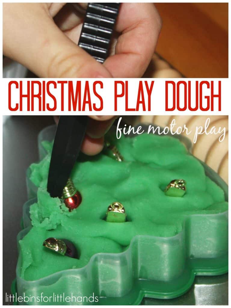 Christmas Play Dough Fine Motor Play