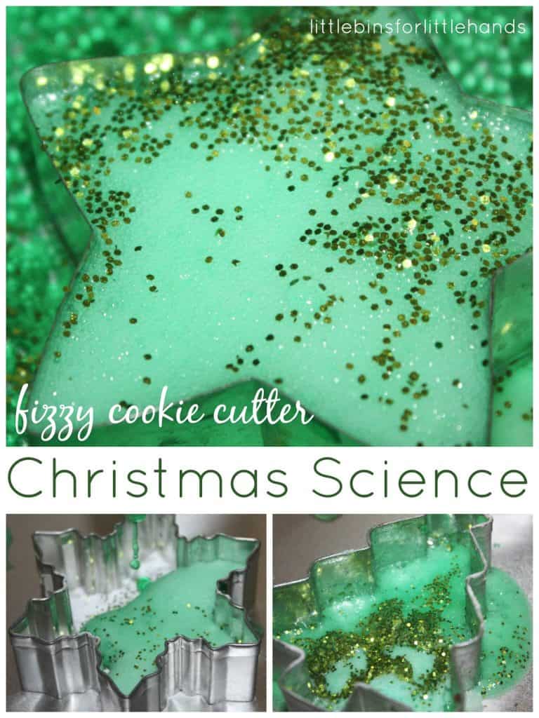 Christmas baking soda science experiment fizzy sensory science