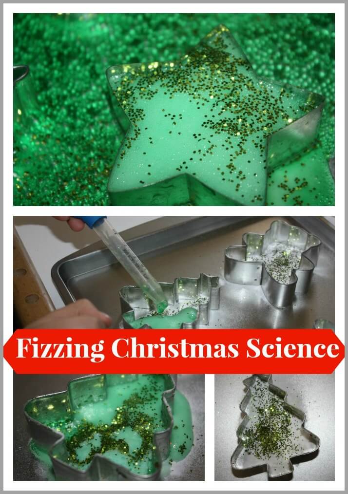fizzing christmas science experiment
