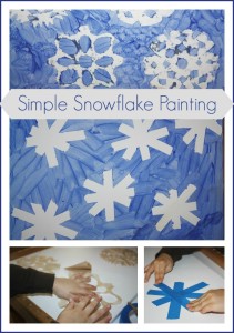 snowflake painting activity
