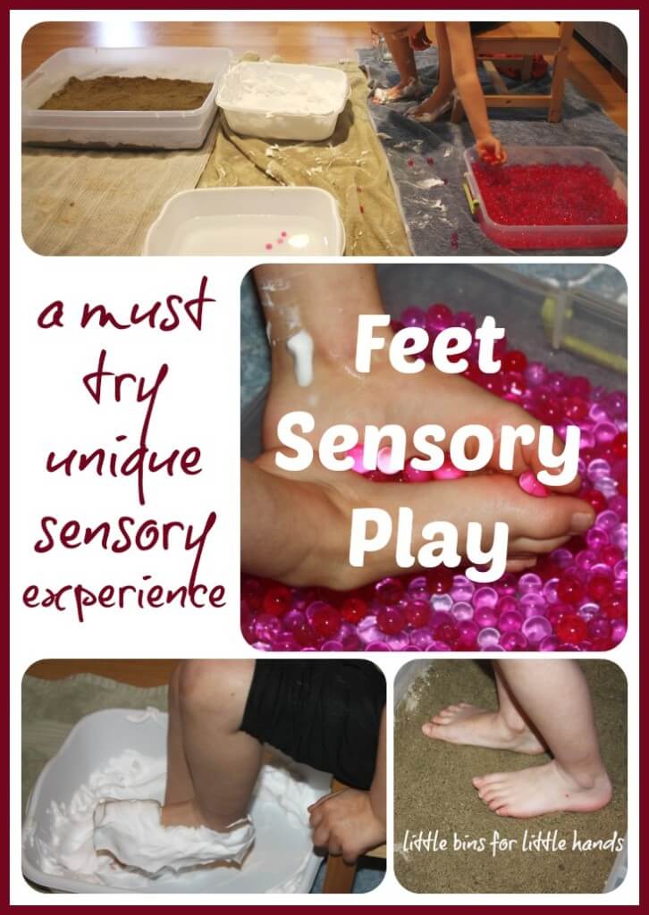 feet sensory play activity