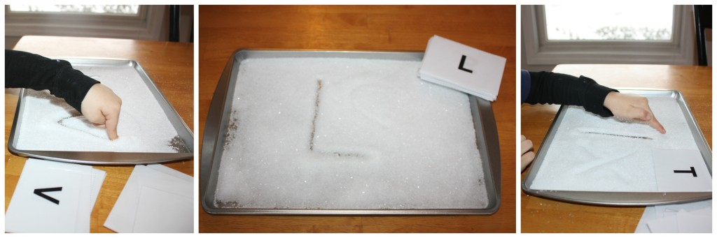 Winter Early Learning Salt Letter Making Tray