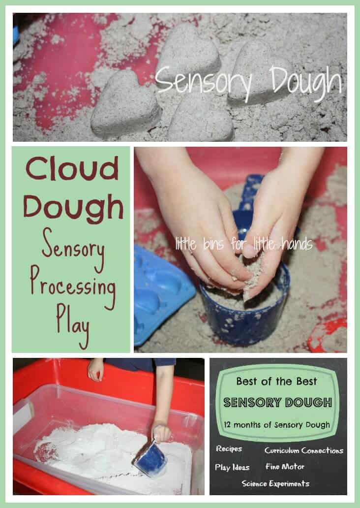 cloud dough sensory play activity
