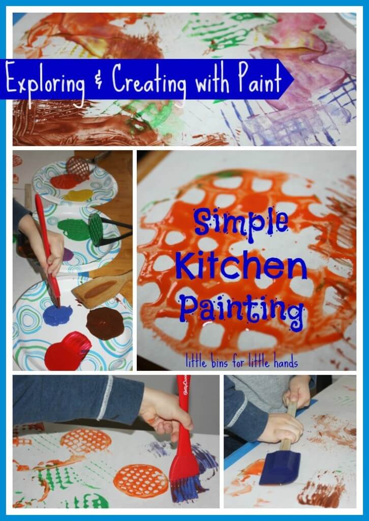 kitchen utensil painting activity
