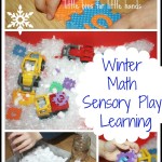 winter math sensory bin activity