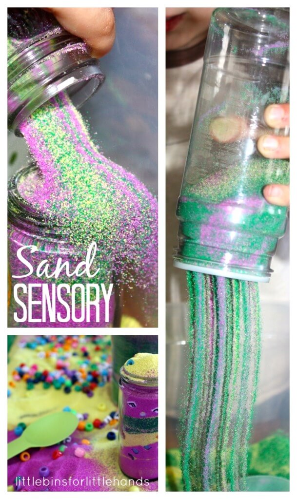Craft Sand Sensory Bin Spring Sensory Play