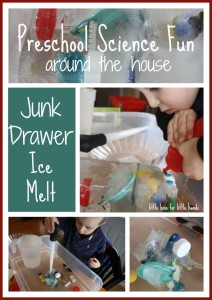 junk drawer ice melt science activity