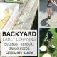 Backyard early learning activities for nature science, outdoor sensory play, literacy, games, and gross motor play.