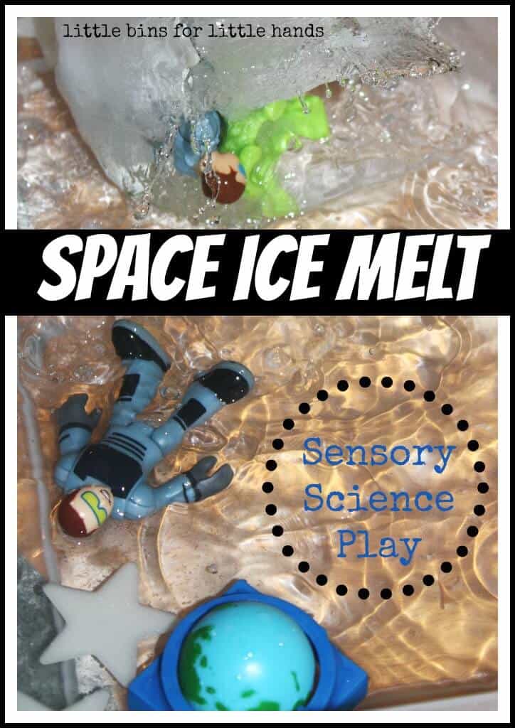 Space Ice Melt Sensory Science Play