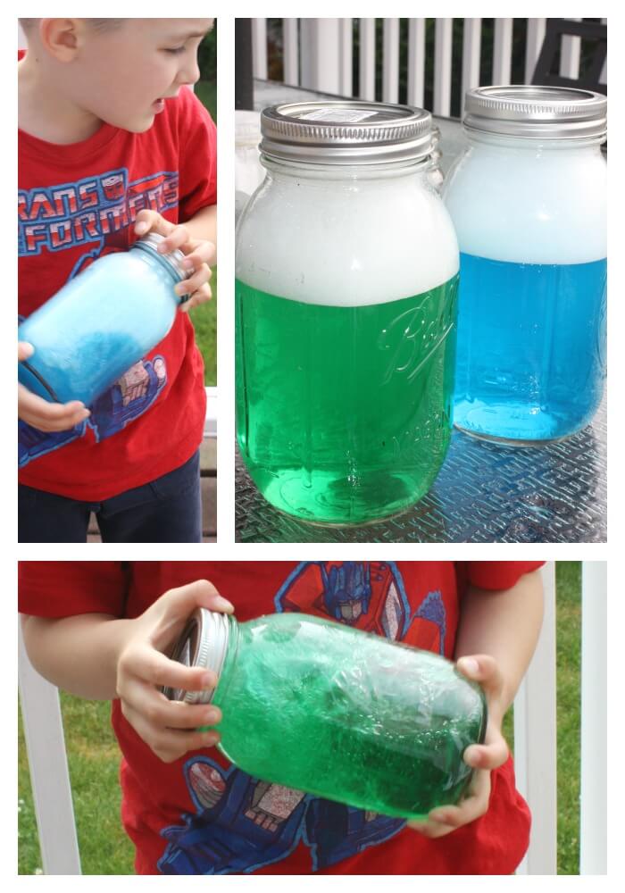 science discovery bottles soap bubbles exploration