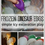 Dinosaur Eggs Frozen Sensory Play