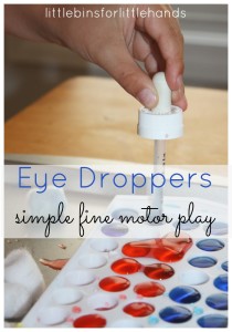 Eye Droppers Simple Fine Motor Play