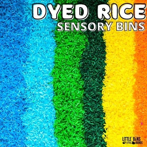 45+ Rice Sensory Bins All Year Long