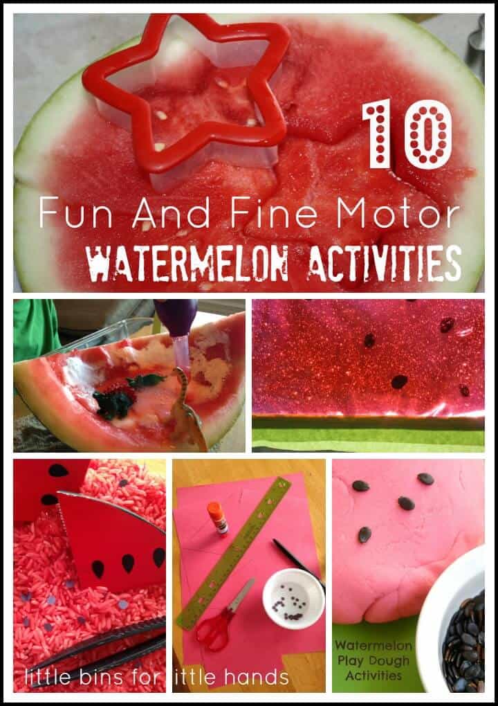 Watermelon fine motor activities