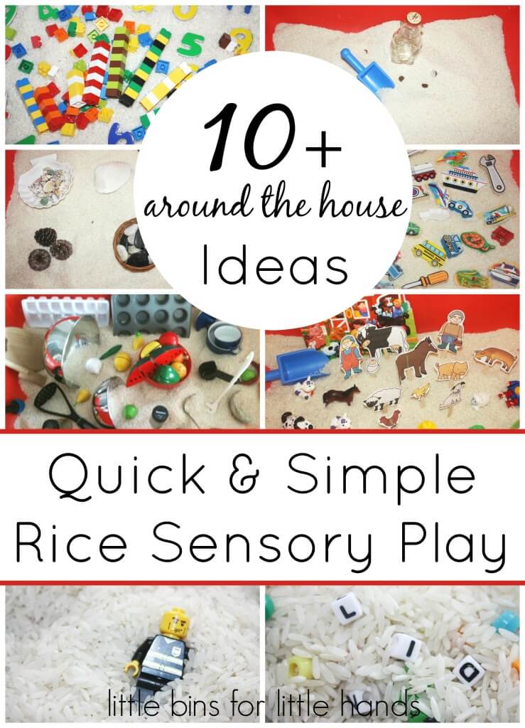 Easy Rice Sensory Play Around The house