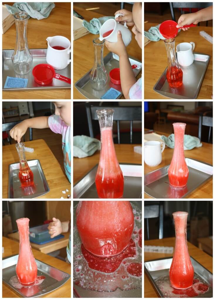 eruption chemistry science activity alma seltzer oil water