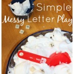letter recognition shaving cream simple messy letter play