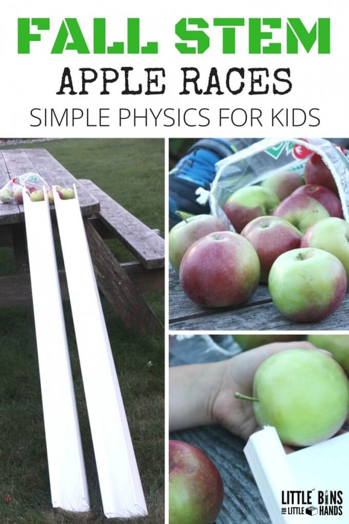 Apple Gravity Experiment far STEM and physics for kids