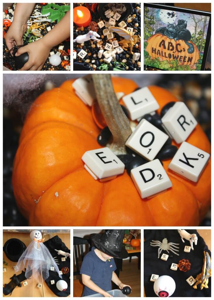 Alphabet Halloween Sensory Bin Read And Play Activities