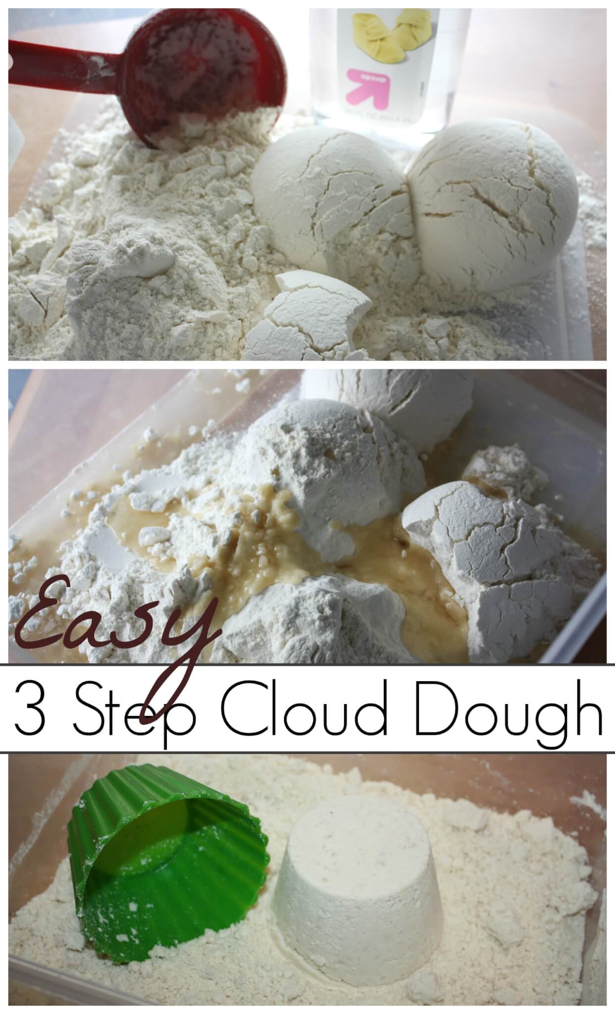 Super Easy Cloud Dough Recipe | Little Bins for Little Hands