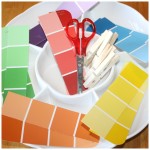 Color matching and cutting fine motor skills