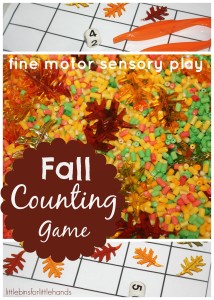 Fall Counting Game Fine Motor Sensory Play