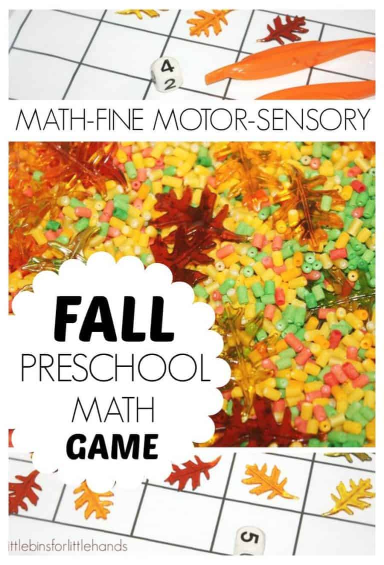 Fall Counting Game Math Activity