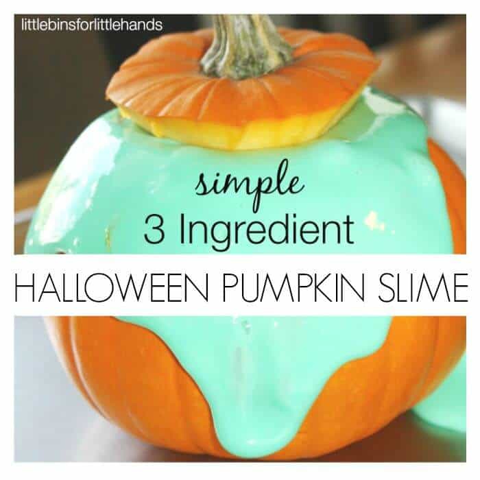 Easy Slime Recipe For Halloween Slime in Pumpkin