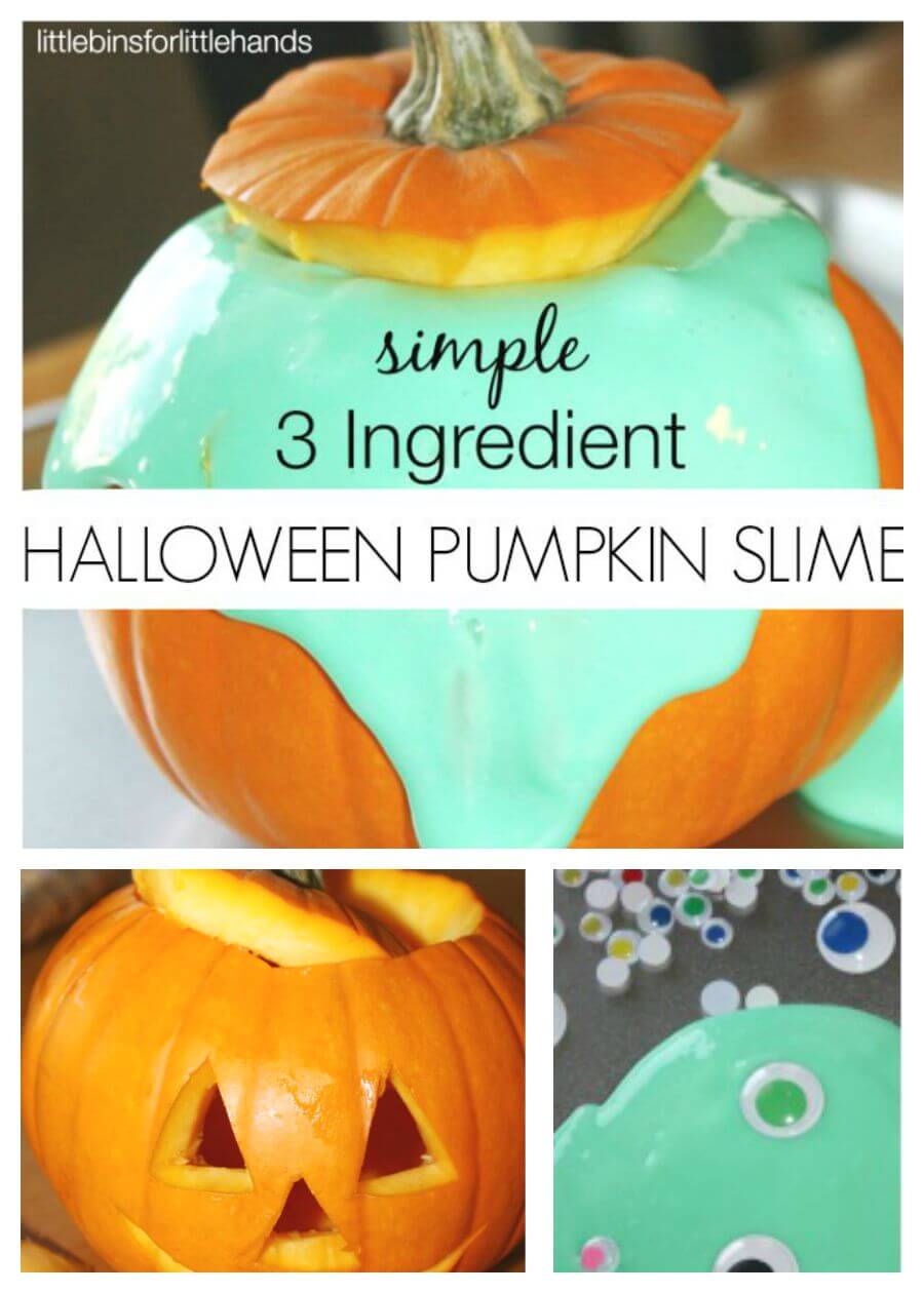 Pumpkin Easy Slime for Halloween Fall Sensory Play Science Activity